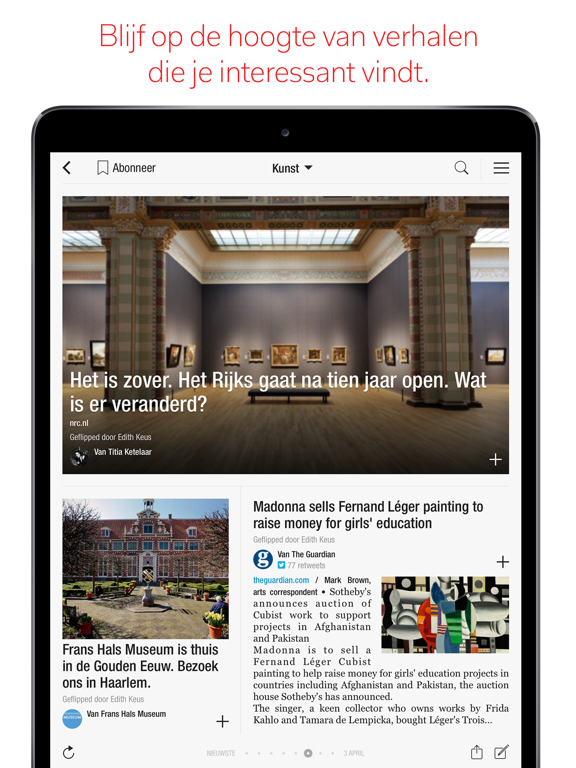 Flipboard: The Social Magazine iPad app afbeelding 2