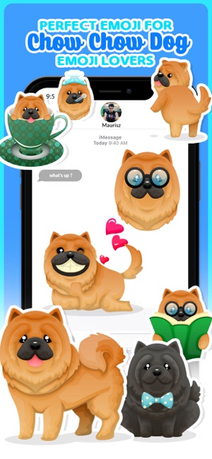 Chow Chow Dog Emoji Stickers(圖1)-速報App