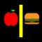 Is the apple or the burger the best for eating