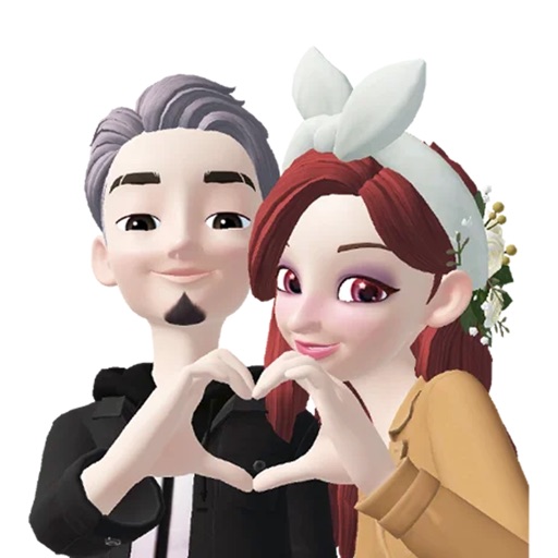 Couple Anime 3D Stickers icon