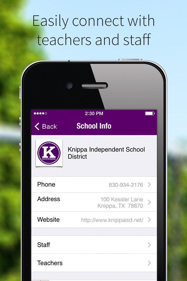 Knippa ISD screenshot 2