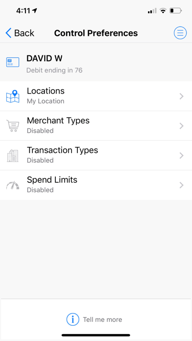 CFB Card Control App screenshot 2
