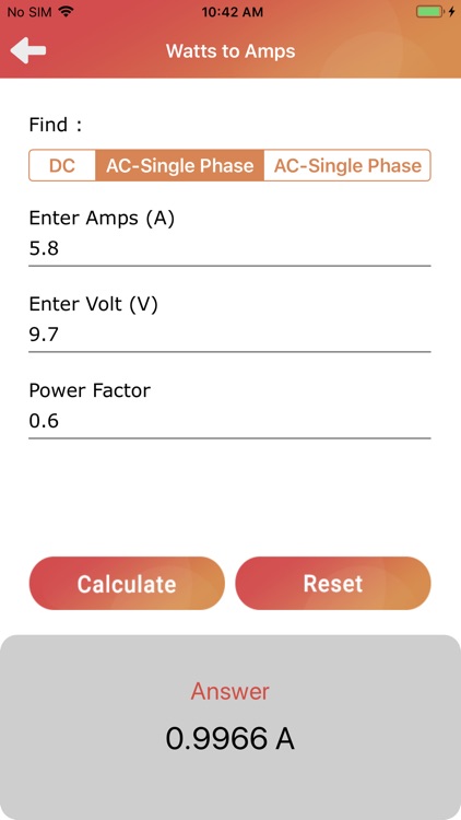 Watt To Amp Calc screenshot-3