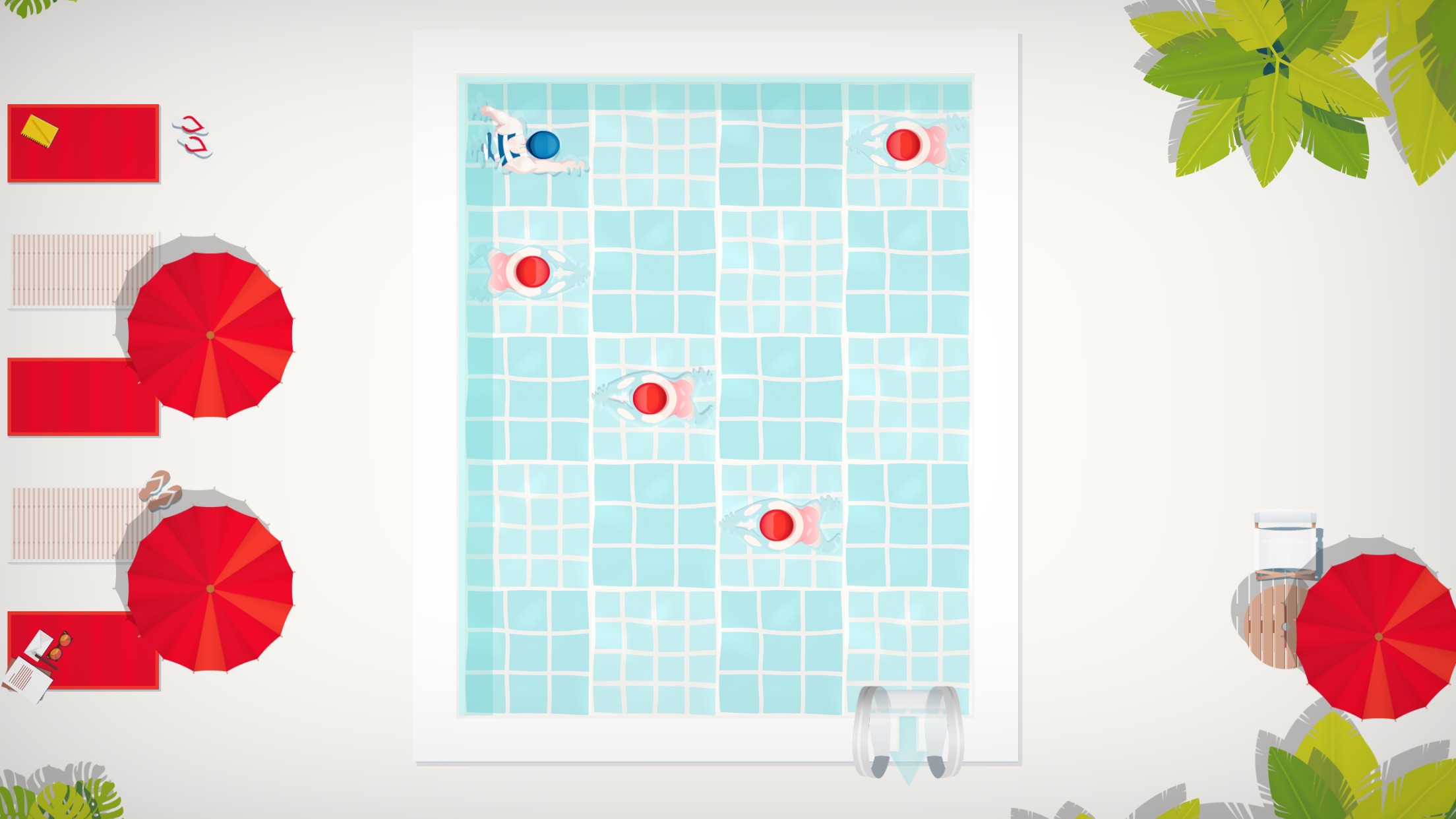 Screenshot do app Swim Out