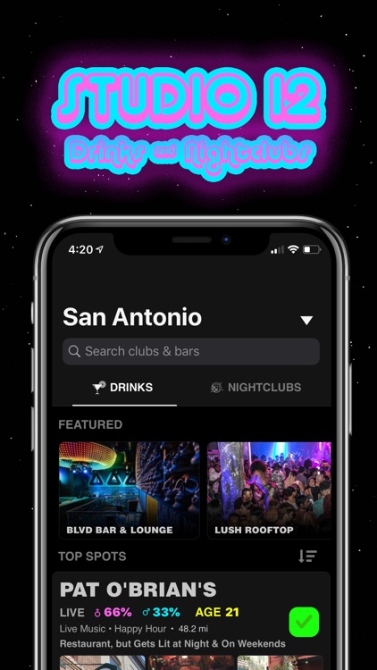 Studio 12: Drinks & Nightclubs