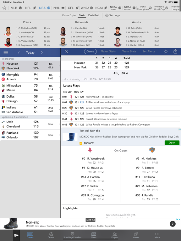 Sports Scores & Alerts screenshot