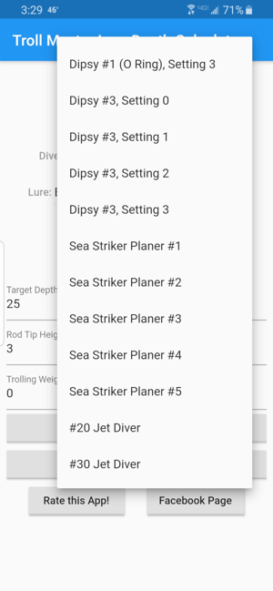 Flicker Minnow 7d Dive Chart