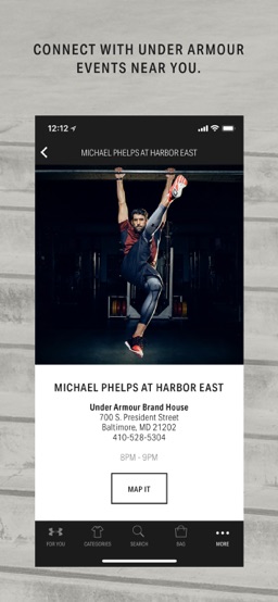Under Armour app screenshot