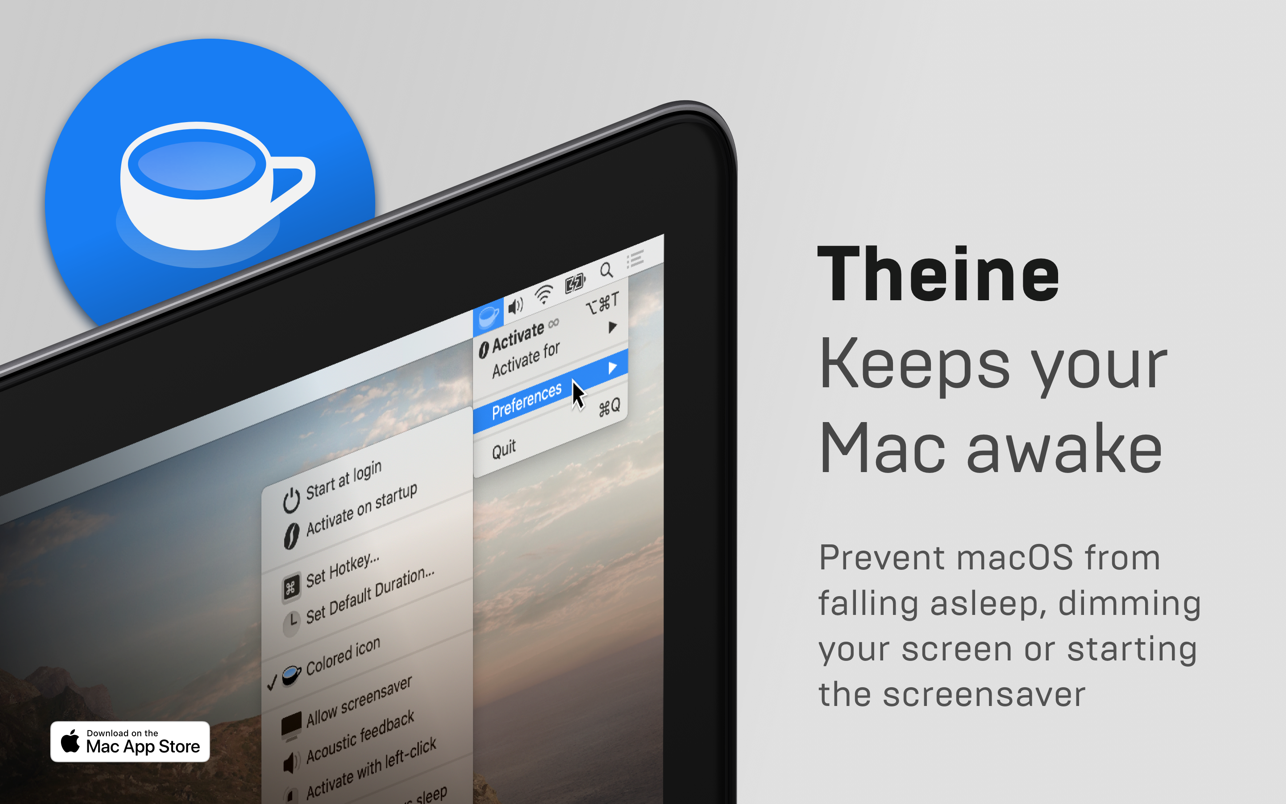 Theine 3.4.4 Mac 破解版 防止Mac睡眠的软件