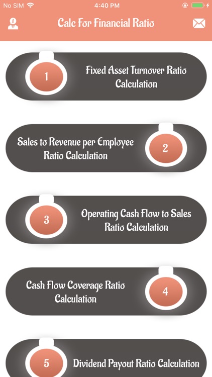 Calc For Financial Ratio