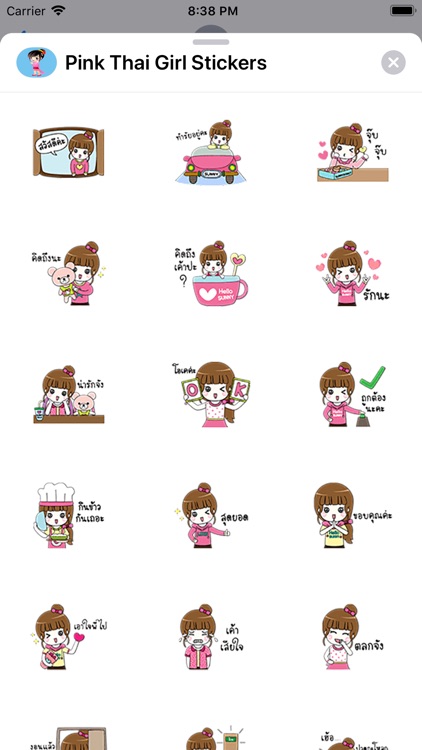 Pink Thai Girl Stickers