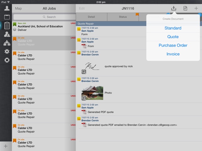 GeoOp Job Management for iPad(圖2)-速報App