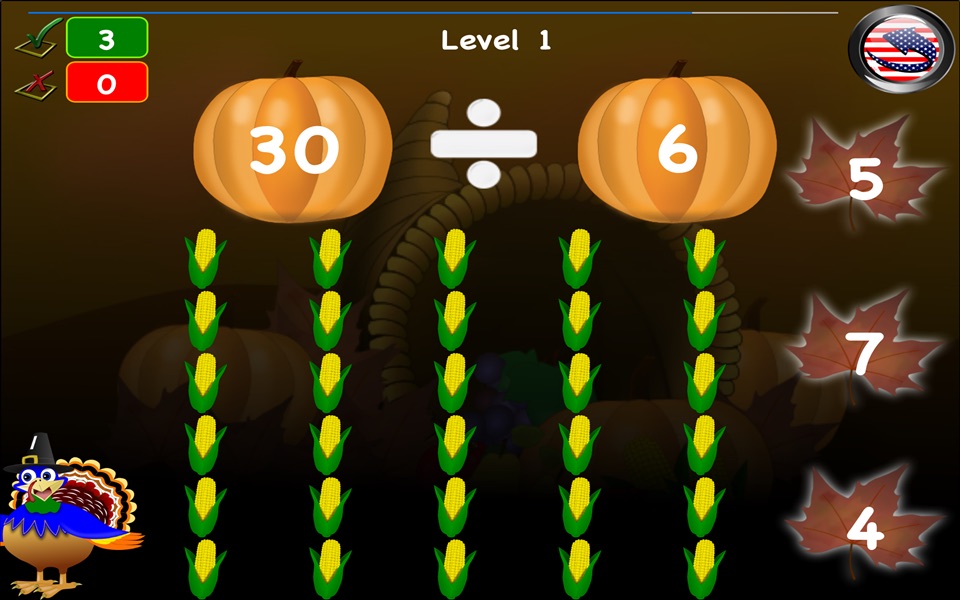 Thanksgiving Games Math Lite screenshot 2