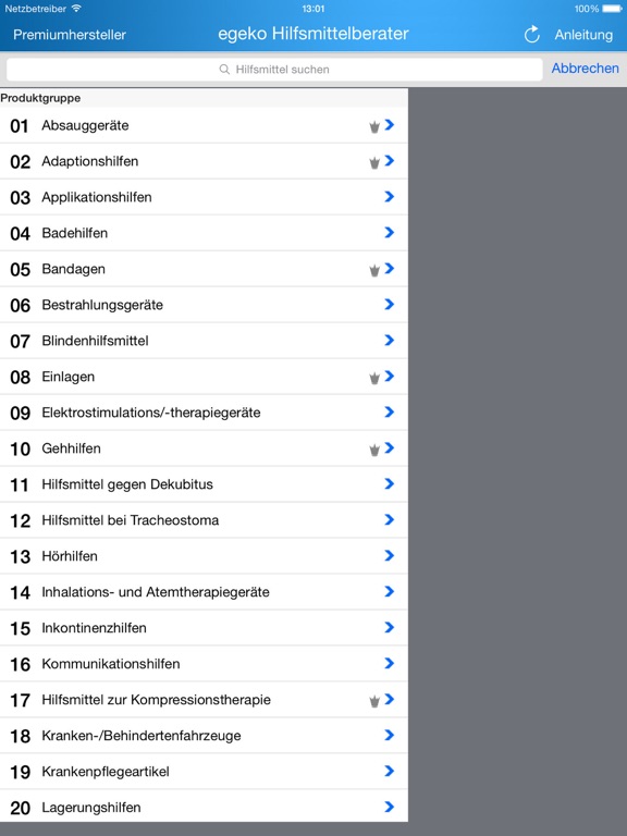 Screenshot #5 pour eHMB-egeko Hilfsmittelberater