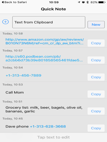 Quick Note App - náhled