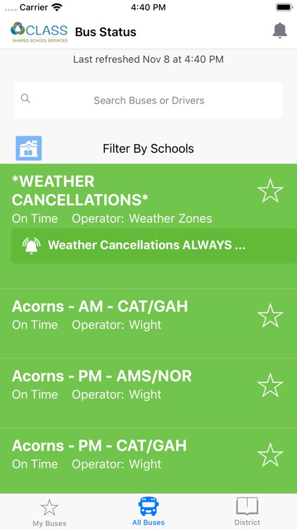 SchoolBusInfo - Bus Status