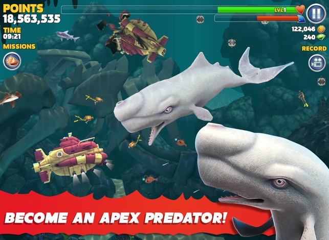 Hungry Shark Evolution On The App Store - i destroyed the titanic as a huge shark in roblox shark bite 5 2