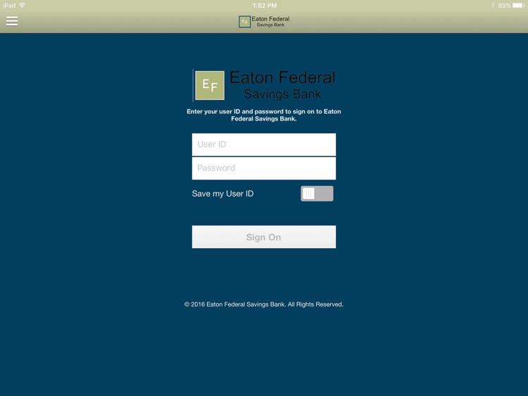 Eaton Federal Savings for iPad screenshot-0
