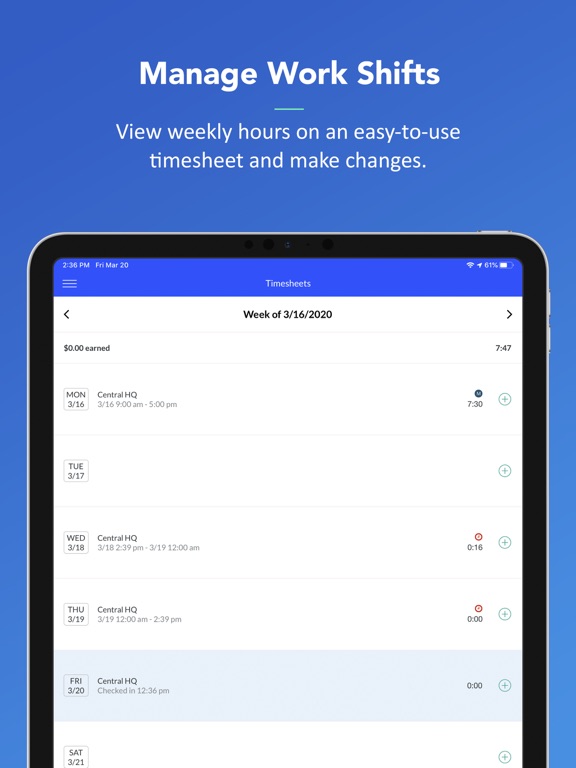Boomr - Employee Time Tracking and Mobile Time Clock screenshot