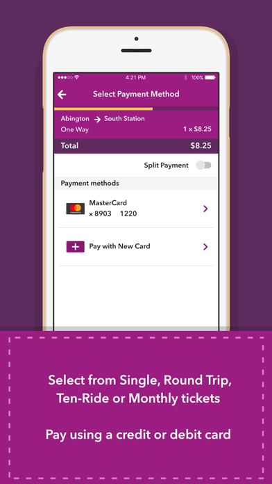 MBTA mTicket screenshot 3