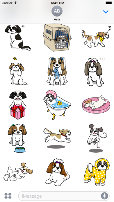 Sweet Shih Tzu Dog Sticker screenshot 3