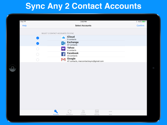 Contacts Mover Pro screenshot