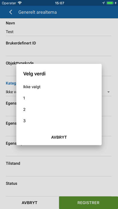 Feltregistrering screenshot 4