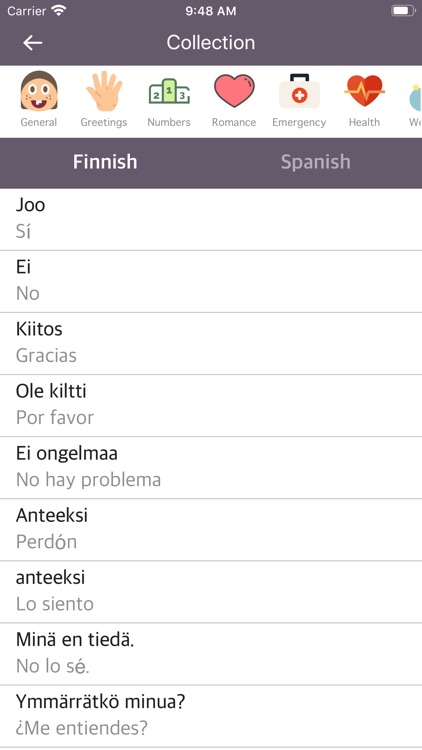 Finnish Spanish Dictionary