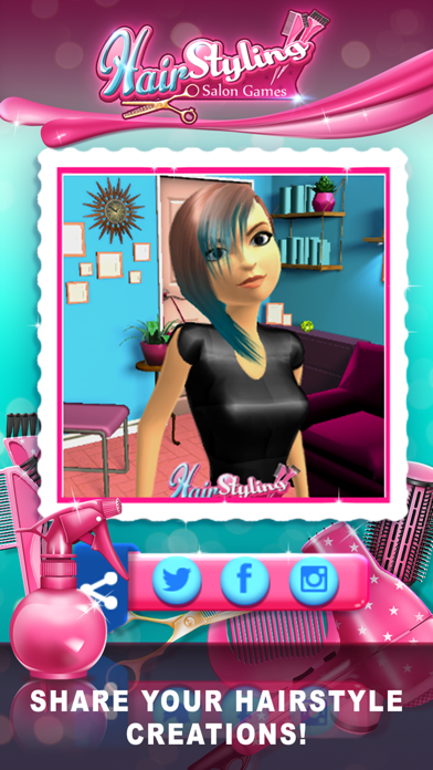 Hair Styling Salon Games screenshot 2