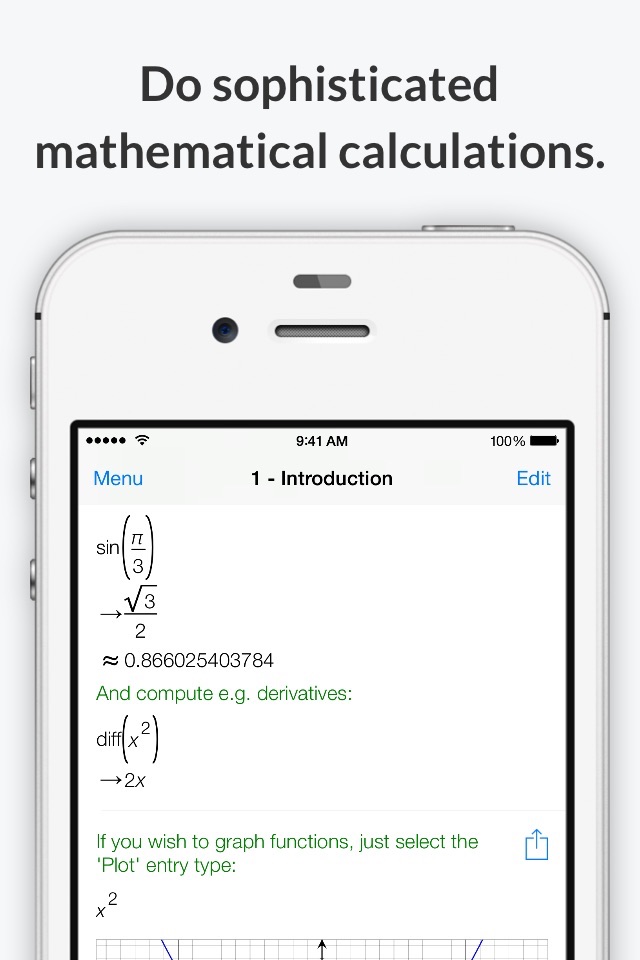 PocketCAS lite for Mathematics screenshot 2