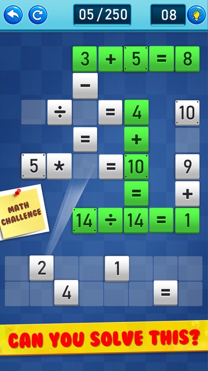 Math cross puzzle - Brain out by Mrudul Babariya