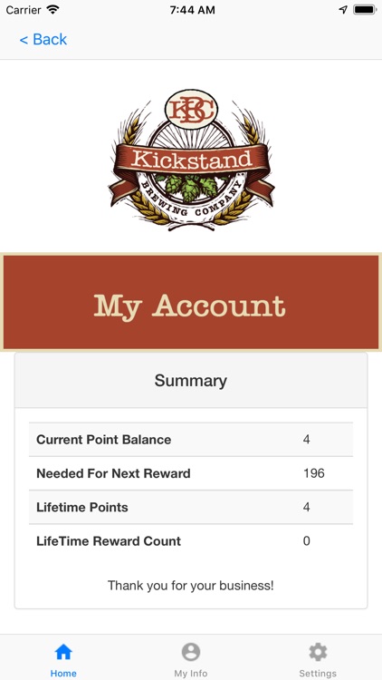 Kickstand Brewery Rewards