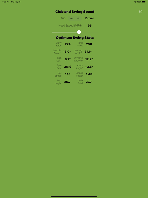 Optimum Golf Swing Statistics Optimum Golf Swing Statistics