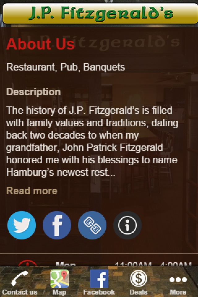 J.P. Fitzgerald's App screenshot 2