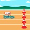 The player clicks on the screen to slide the car to the left and right, and according to the equation, select the corresponding box