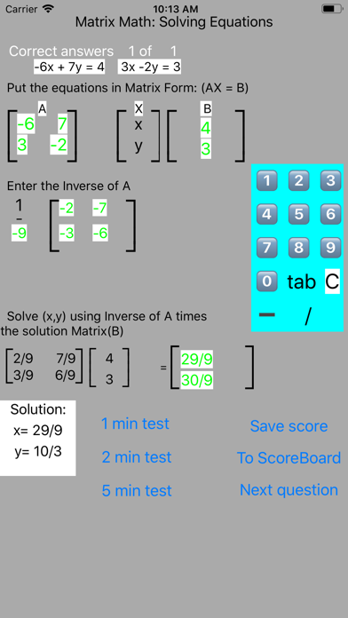 How to cancel & delete Matrix Math: Solving Equations from iphone & ipad 1