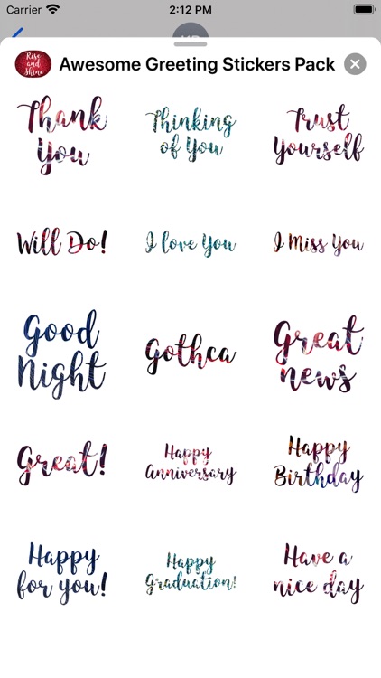 Awesome Greetings Sticker Pack screenshot-5