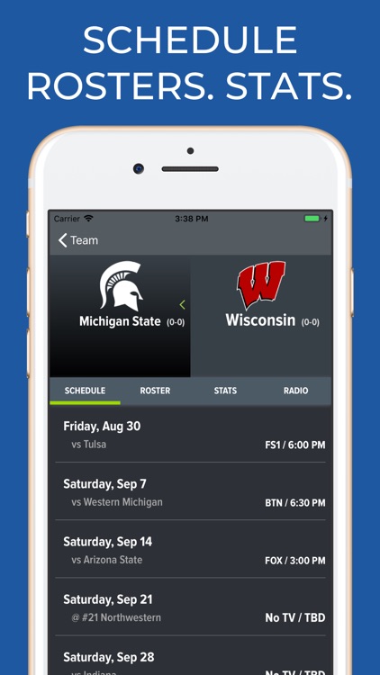 Wisconsin Football Schedules screenshot-8