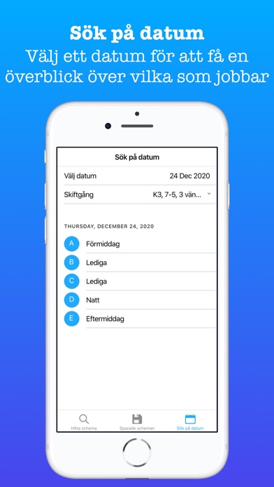 Skiftschema Pro screenshot 3