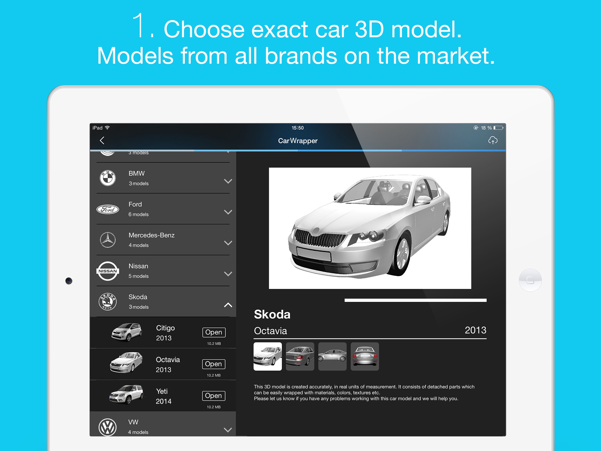 Car Wrapper 3D: cars and films screenshot 2