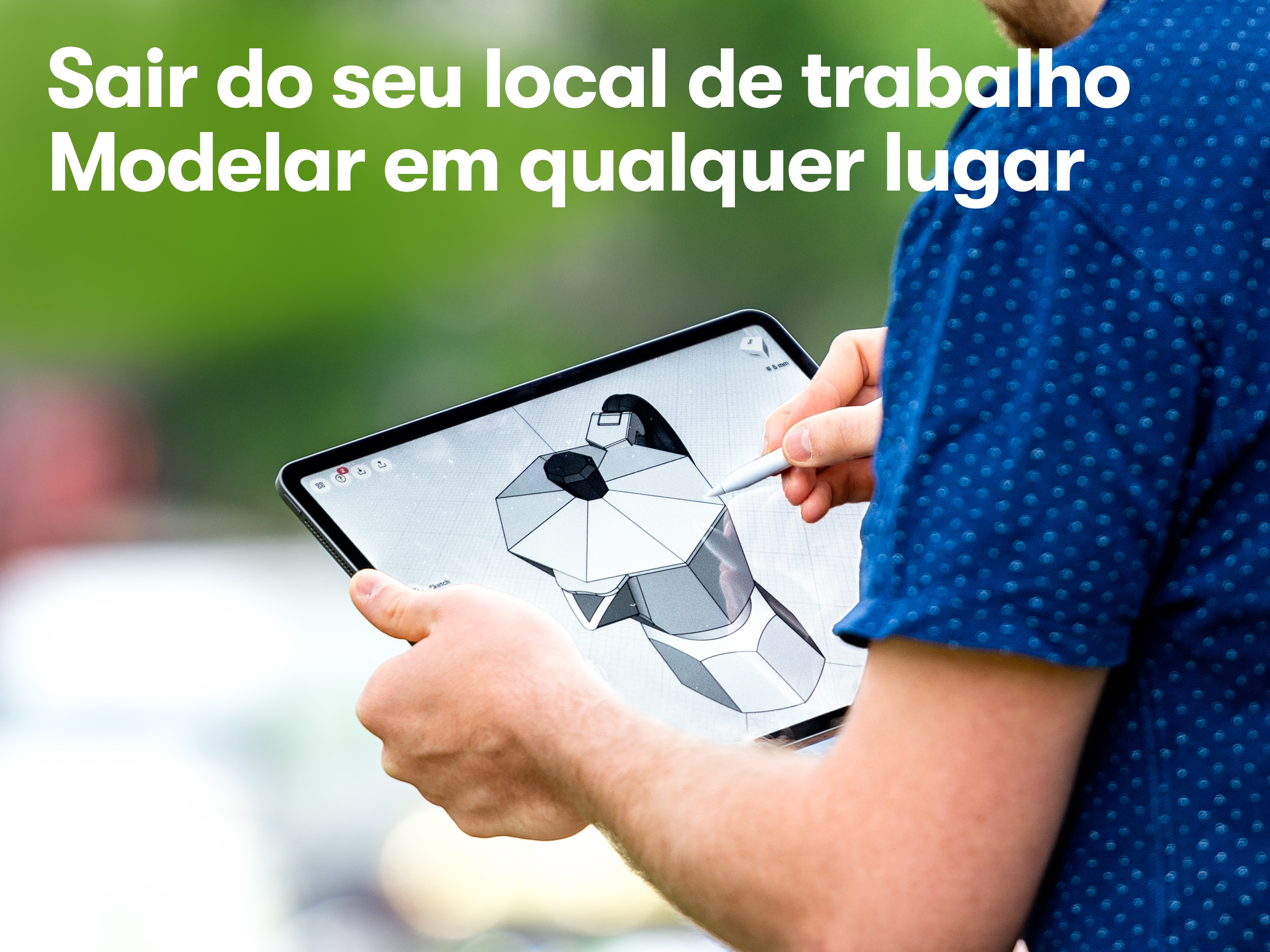 Screenshot do app Shapr: CAD para modelagem 3D