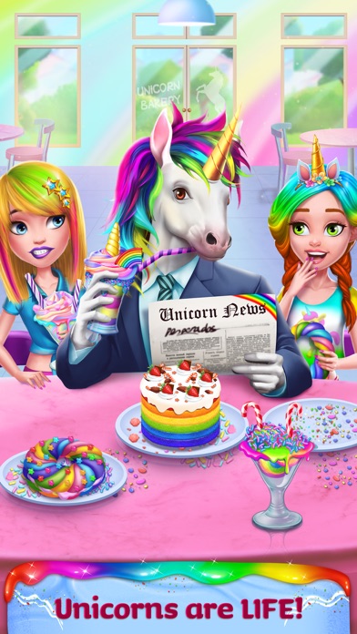 Unicorn Food - Rainbow Glitter Food & Fashion Screenshot 1