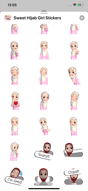 Sweet Hijab Girl Stickers(圖3)-速報App