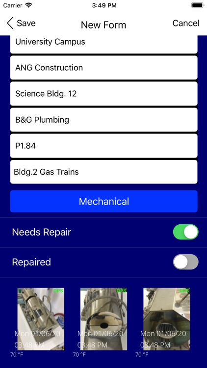 Mechanical Report App
