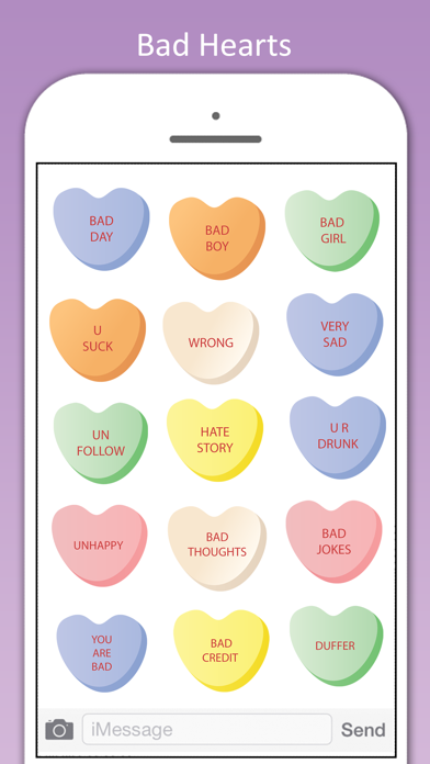 How to cancel & delete Bad Hearts -Also Cool Stickers from iphone & ipad 2