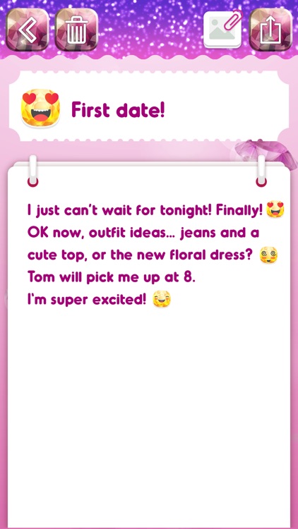 Diamond Diary Notes With Lock screenshot-3