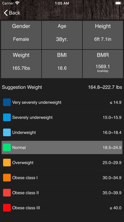 BMI&BMR Calculator screenshot-3