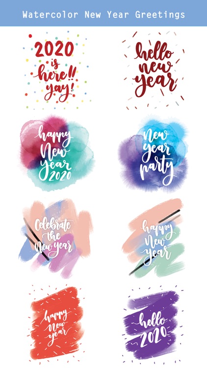 Watercolor New Year Greetings