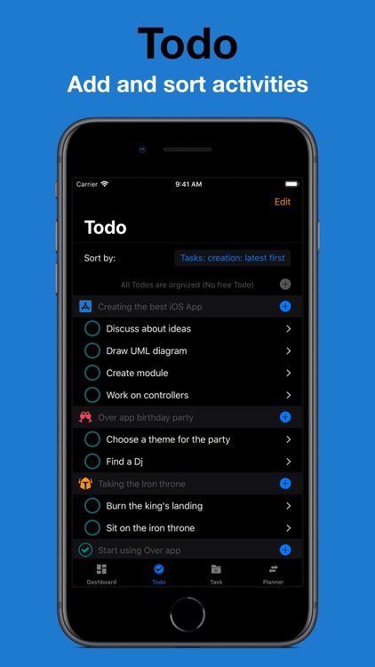 Over: Todo List & Task Manager