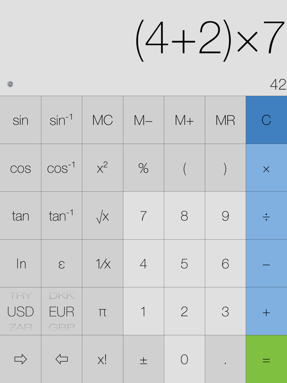 My Calculator (incl. currency) Screenshots